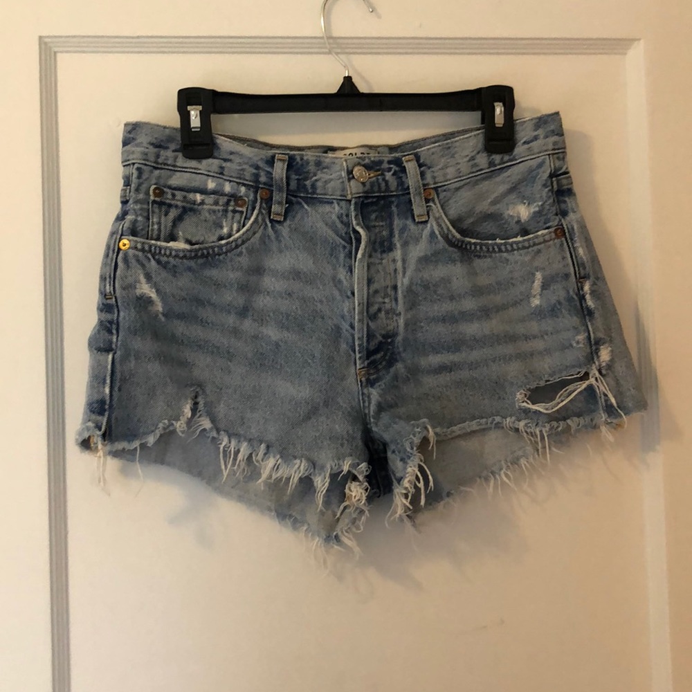AGOLDE Parker High-Waisted Denim Shorts
